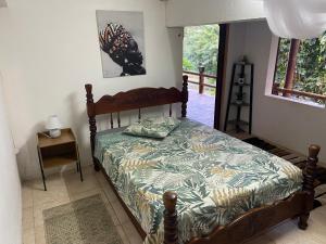 Katil atau katil-katil dalam bilik di Gîte hozana