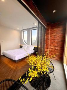 Katil atau katil-katil dalam bilik di Sky View Memory Inn