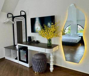 Katil atau katil-katil dalam bilik di Sky View Memory Inn