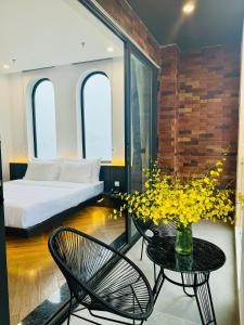 Katil atau katil-katil dalam bilik di Sky View Memory Inn