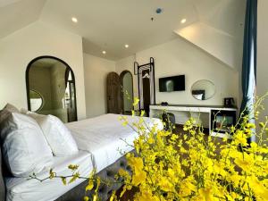 Katil atau katil-katil dalam bilik di Sky View Memory Inn