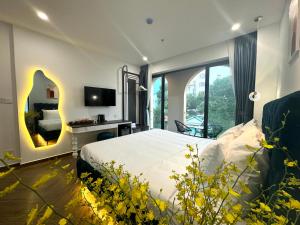 Katil atau katil-katil dalam bilik di Sky View Memory Inn
