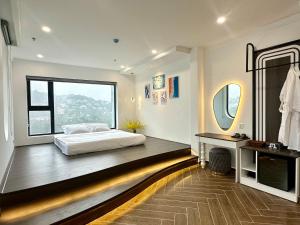 Katil atau katil-katil dalam bilik di Sky View Memory Inn