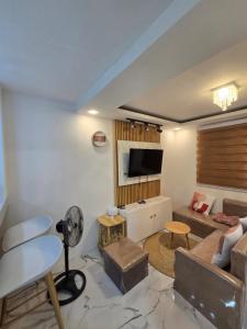 Sjónvarps- og/eða afþreyingartæki á Tiny home in Naic