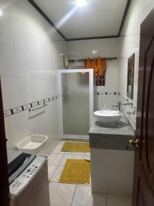 Koupelna v ubytování Leo Selfcatering