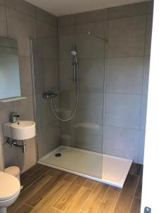 Koupelna v ubytování Gîte Ôfé