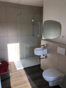 Koupelna v ubytování Gîte Ôfé