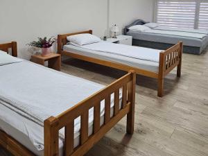 Ένα ή περισσότερα κρεβάτια σε δωμάτιο στο Apartman LENI2 u centru Zajecara