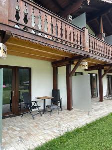 Balkón nebo terasa v ubytování Apartment Haus am See
