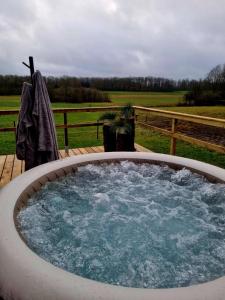 Fotografie z fotogalerie ubytování Tiny housse serenity avec jacuzzi v destinaci Tinlot
