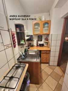 Kuchyňa alebo kuchynka v ubytovaní Kacperek w centrum Willowa 4A