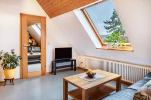 Χώρος καθιστικού στο Ferienhaus Am Bauerngarten