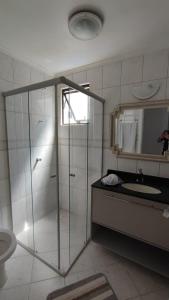 Koupelna v ubytování Apartamento no Coração de Bc, pertinho da Praia