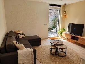 TV a/nebo společenská místnost v ubytování Onderste appartement