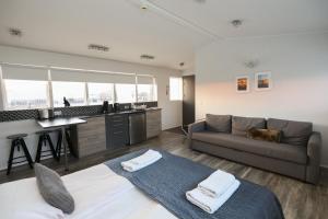 Posezení v ubytování Skýjaborg Apartments
