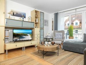 Χώρος καθιστικού στο Ostsee Residenz Meeresblick Strandmuschel