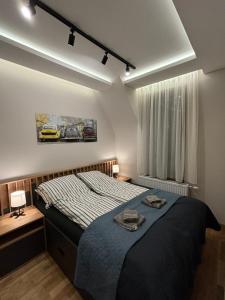سرير أو أسرّة في غرفة في Šumska staza Divčibare apartmani
