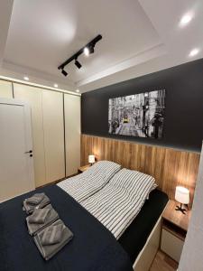 سرير أو أسرّة في غرفة في Šumska staza Divčibare apartmani