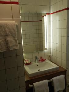 Ein Badezimmer in der Unterkunft Dinkelsbühler Kunst-Stuben