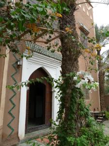 an entrance to a building with a tree at Dar Nekhla in Zagora