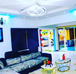 Posezení v ubytování 3D SUITES N LOUNGe