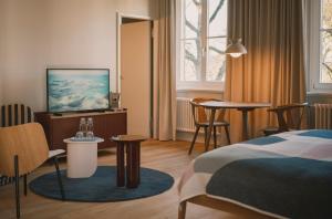 Voodi või voodid majutusasutuse Landgasthof Riehen Hotel and Restaurant, Basel toas