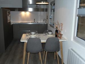 Kuchyň nebo kuchyňský kout v ubytování Ferienwohnung Morgengruss