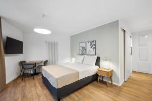 Voodi või voodid majutusasutuse Limehome Karlsruhe Sophienstr toas