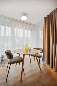 Istumisnurk majutusasutuses Limehome Karlsruhe Sophienstr