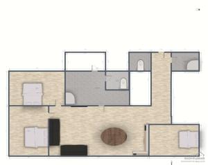 Plán poschodí v ubytovaní Sunny and Central 3-Bedroom Penthouse with Garage