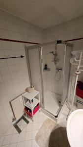 Kúpeľňa v ubytovaní Landhaus Feldingweg