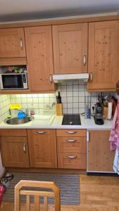 Kuchyňa alebo kuchynka v ubytovaní Landhaus Feldingweg