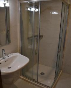 Um banheiro em Hotel Santo Andre