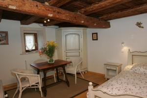Postel nebo postele na pokoji v ubytování Gîte de la Rivière Enchantée