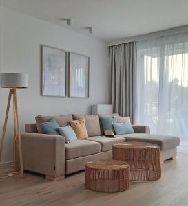 Posezení v ubytování Nadmorska Apartments ApartView in Łeba by Rent like home