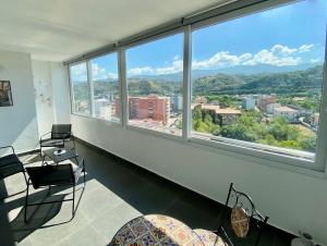 Nespecifikovaný výhled na hory nebo výhled na hory při pohledu z apartmánu