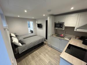 Η κουζίνα ή μικρή κουζίνα στο Alver Lodge , Self contained studio +25 φωτογραφίες