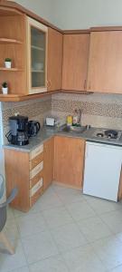 Η κουζίνα ή μικρή κουζίνα στο Stavros Marillia Apartment with porch +15 φωτογραφίες