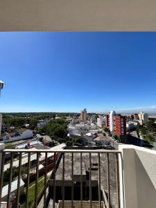 a view of a city from the balcony of a building at Departamento "La Casita" con Vista al Mar in San Clemente del Tuyú