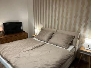 Postel nebo postele na pokoji v ubytování Apartmán Hruška Černý Důl