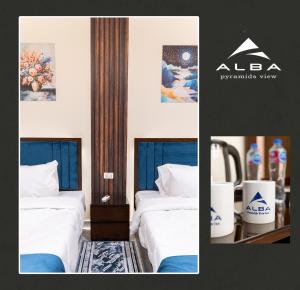 Uma cama ou camas num quarto em Alba pyramids view