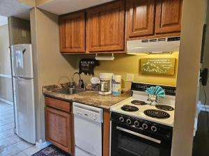 ガトリンバーグにあるOlde Gatlinburg Place 202のコンロとシンクのあるキッチン