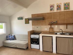 Kuchyň nebo kuchyňský kout v ubytování Villa sol e mar