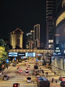 Nespecifikovaný výhled na destinaci Kuala Lumpur nebo výhled na město při pohledu z apartmánu