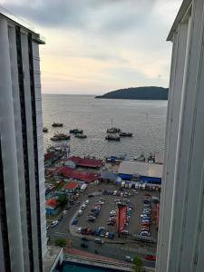 a view of a harbor with boats in the water at MC homes in Kota Kinabalu