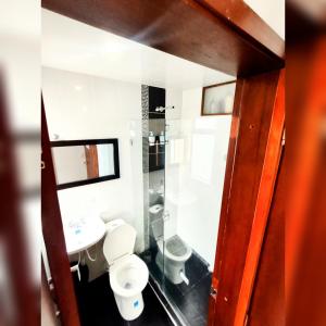 Koupelna v ubytování HABITACIÓN AMPLIA y CÓMODA CON BAÑO PRIVADO