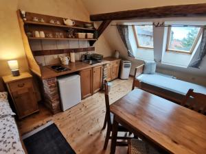 Kuchyňa alebo kuchynka v ubytovaní Apartmány U Koudelníka