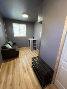 Postel nebo postele na pokoji v ubytování Tiny house