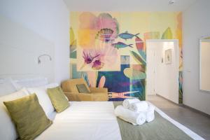 Posteľ alebo postele v izbe v ubytovaní Hotel Ligure