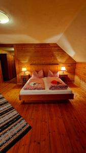 Posteľ alebo postele v izbe v ubytovaní Sonnleit'n Zimmer 5